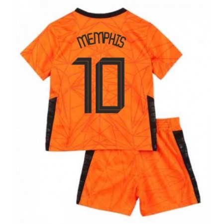 Koszulka Holandia Memphis Depay 10 Dziecięcy Domowe Koszulki Piłkarskie Euro 2020 Krótki Rękaw